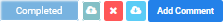 WO Status Completed and available buttons